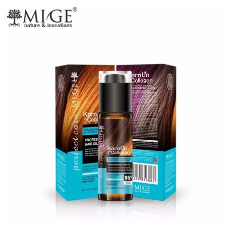 روغن مو فری سولفات و نرم کننده کراتین و کلاژن میگ Essential Oil Keratin&Collagen Moisturizing & Smooth Mige